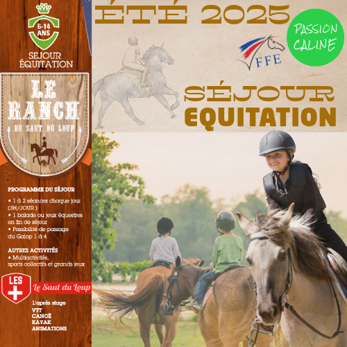 LE RANCH DU SAUT DU LOUP - Séjour Équitation (6-14 ans)